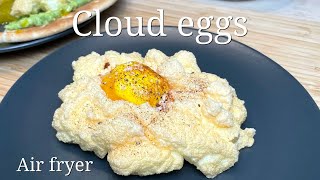 Cloud eggs Air Fryer  Low calorie low carb gluten free ketofriendly [upl. by Ynehteb418]