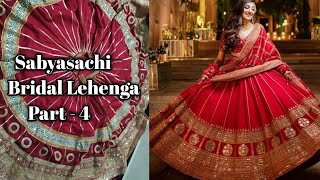 Part  4 Sabyasachi Bridal Lehenga Belt Stitching  Lehenga Cutting And Stitching  lehenga [upl. by Hentrich]