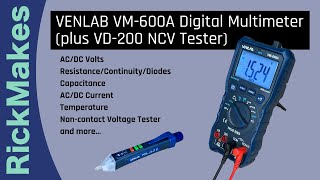 VENLAB VM600A Digital Multimeter plus VD200 NCV Tester [upl. by Suivatco894]