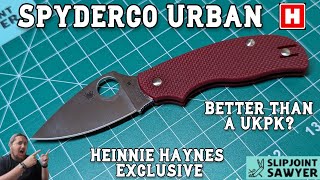 Spyderco Urban Heinnie Haynes Exclusive SC127GPRD  is it better than the UKPK [upl. by Thorsten564]