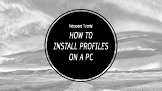 INSTALL Print Profiles on a PC  Fotospeed Tutorial [upl. by Cohla]