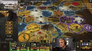 Saxony Militant 15 Turns  Ranked  LIVE stream  Scythe Board Game 82820 [upl. by Yehtomit]