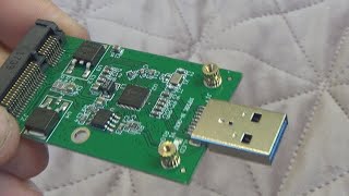 NFHK USB 30 to PCIE mSATA External SSD PCBA Conveter Adapter Card Unboxing and Test [upl. by Rehtae]