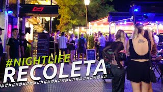 NIGHTLIFE TOP RECOLETA I BUENOS AIRES I ARGENTINA I 4K Walking Tour VLOG [upl. by Anihpled734]