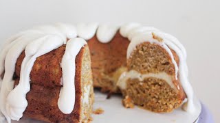 CARROT CHEESECAKE SWIRL BUNDT CAKE RECPIE 2019  TheBakery [upl. by Nancy965]