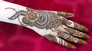 New stylish back hand mehndi design  Eid mehndi design  mehndi ka design  mehndi design  mehndi [upl. by Naillimixam]