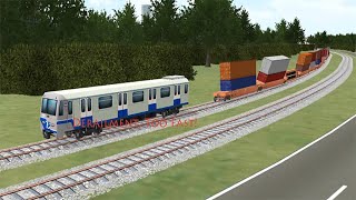 Train Sim Metrovagonmash 81760 Double Stack at Airport Run Got Derailment [upl. by Polloch]