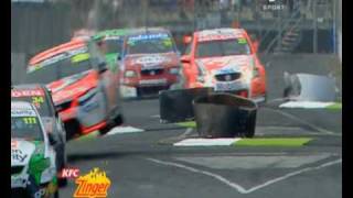 2009 Hamilton  Craig Lowndes Incident [upl. by Nollie565]