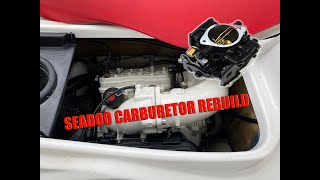 SEADOO 787 JET SKI CARBURETOR REBUILD  TWO STROKE CARB JET CLEANING [upl. by Nimesay]