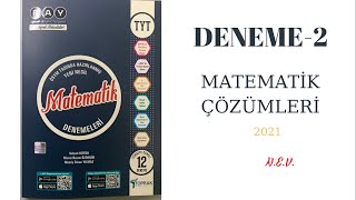 TOPRAK YAYINLARI TYT MATEMATİK 2DENEME ÇÖZÜM  2021 [upl. by Ellasal]