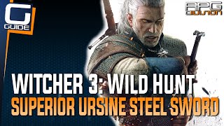 Witcher 3 The Wild Hunt  Superior Ursine Steel Sword Diagram Location Bear School Gear [upl. by Franza336]