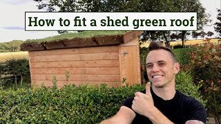 How to fit a green roof to a garden shed [upl. by Alehs]