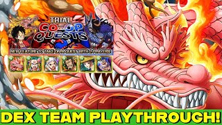 OPTC CoOp Trial  DEX Team Full Playthrough amp CoOp Worries One Piece Treasure Cruise [upl. by Ahsiret526]