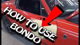 Major Dent Repair Using Bondo  How TO Do It YOURSELF  From Start To Finish  LIVE LESSON FRIDAY 4 [upl. by Fin]