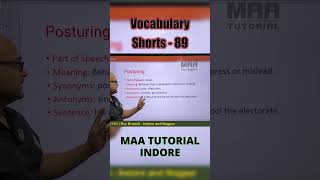 Daily Vocabulary Shorts  89  Posturing vocabulary englishgrammar Maa Tutorial [upl. by Ful]