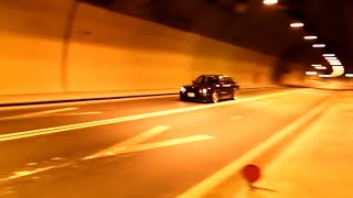 BMW E30 320i sedan Start up amp Sprint exhaust sound in tunnel [upl. by Kilmarx]