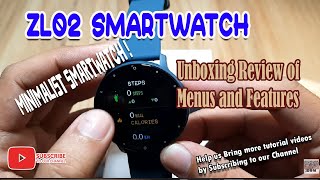 ZL02 Smartwatch  Unboxing Review of Menus and Features [upl. by Ahseile624]