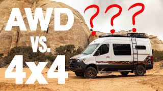 AWD vs 4x4 Mercedes Sprinter Van  Which would you pick [upl. by Abshier]