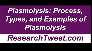 Plasmolysis Process Types and Examples of Plasmolysis [upl. by Etyam]