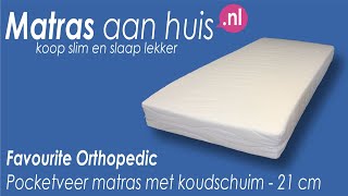 Pocketveer matras met koudschuim type Favourite Orthopedic  Matrasaanhuisnl [upl. by Alegna]