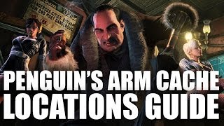 Batman Arkham Origins All Penguin Arms Cache Locations Guide 16 [upl. by Ziom]