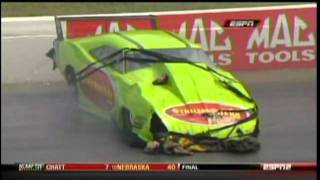 Melanie Troxel Sideways Mitch King Darren Bay Crash Mac Tools US Nationals 2011mpg [upl. by Weiman845]