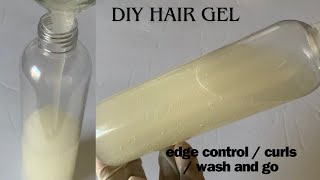 How to Make DIY Hair Gel  Natural EasyLow Cost [upl. by Aitercal]