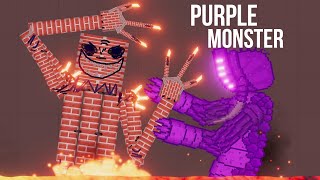 Brick Golem vs Giant Purple Monster Behemoth  People Playground 1213 [upl. by Mccallum393]