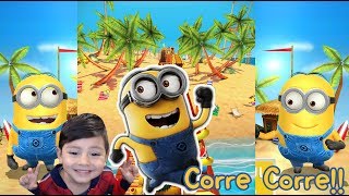 Minion Rush Gameplay  Minions en la playa  Juegos para niños [upl. by Aztinad905]