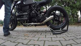 Exhaust sound BMW K75 K100 K1100 with Dbkiller cafe racer custom by Dixer Parts wydech tłumik [upl. by Akemhs]