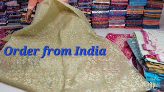 Order from India Original Dhakai Jamdani Saree  Exclusive and gorgeous [upl. by Hareehat]