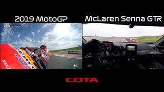 MotoGP vs Mclaren Senna GTR  COTA [upl. by Sainana]