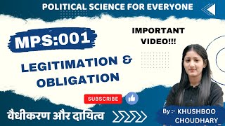 MPS001 I Unit12 Legitimation amp Obligation वैधीकरण और दायित्व MA I DU I IGNOU I Political Science [upl. by Atekram]