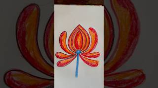 How to draw flower drawing with colour drawing art mixofartstoday painting veryeasyart [upl. by Lapides]