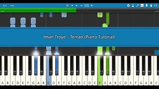 Iman Troye  Teman Piano Tutorial [upl. by Adnical]