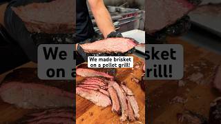 Chef smokes a brisket using the Weber Searwood Pellet Grill bbq beef meat pitmaster [upl. by Keyek]