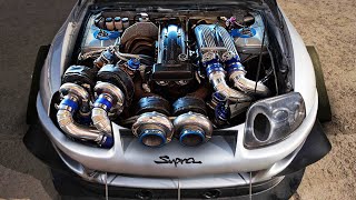 The CRAZIEST Big Turbo SUPRAS 2JZ V12 amp More [upl. by Pliske628]