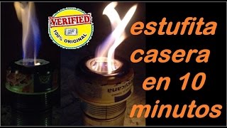 estufita casera a pellet con 3 latitas como hacer una estufa a pelet [upl. by Domonic]