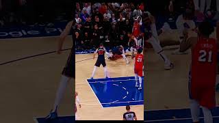 Donte DiVincenzo clutch 3 help Knicks 2nd win in G2 basketball shorts short nba shortsviral [upl. by Seessel]