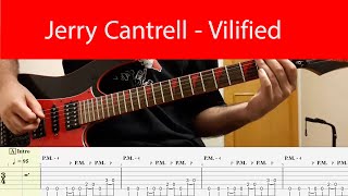 Jerry Cantrell  Vilified Main Guitar Riffs With TabsEb Standard [upl. by Aynekal60]