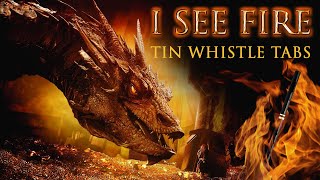 I SEE FIRE  TIN WHISTLE TUTORIAL TABS  Ed Sheeran  The Hobbit [upl. by Camellia279]