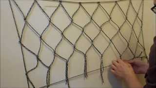 DIY How to make the easiest net using paracord or any other cordage [upl. by Kinnard]