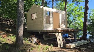 Bunkie Build Part 5 diy cottage cottagecore cabin save [upl. by Lashonde]