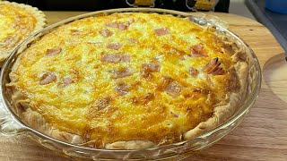 MY TWO FAVORITE EASTER QUICHESOLD SCHOOL HAM AND CHEESEBACON AND ONION QUICHE [upl. by Genesia]