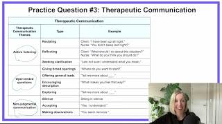 NCLEX® Practice Question 3 Therapeutic Communication [upl. by Noswad]