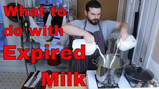 quotEXPIREDquot MILK TURNED INTO FREE FOOD  how to make farmers cheese at home [upl. by Dnartreb724]