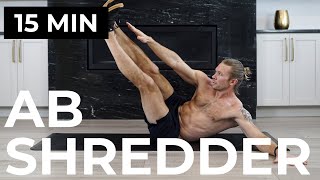 15 MIN AB SHREDDER  SHREDDED ABS WORKOUT [upl. by Goldstein]