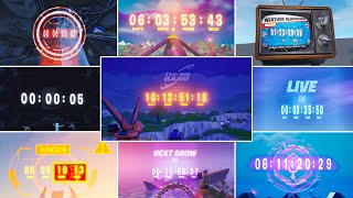 Every Event Countdown in Fortnite Chapter 1 Season 4  Chapter 5 Season 1 [upl. by Kelda515]