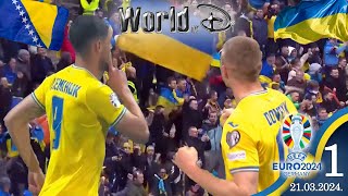 Bosnia vs Ukr  moments футбол Боснія  Україна результат для вболівальників 200324worldofdi [upl. by Vod]