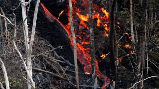 LAVA VARIETIES  AA  PAHOEHOE  KILAUEA VOLCANO HAWAII [upl. by Nnaer]